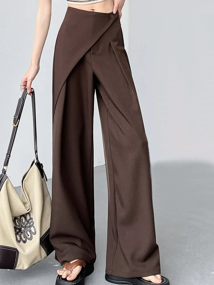 Women High Waist Wide Suit Pants