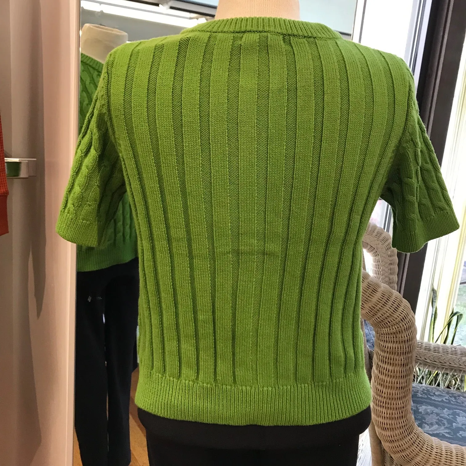Women's 525 America | Short Sleeve Cable Cardigan | Garden