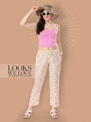 Women's Full-Length Premium Rayon Printed Pyjamas