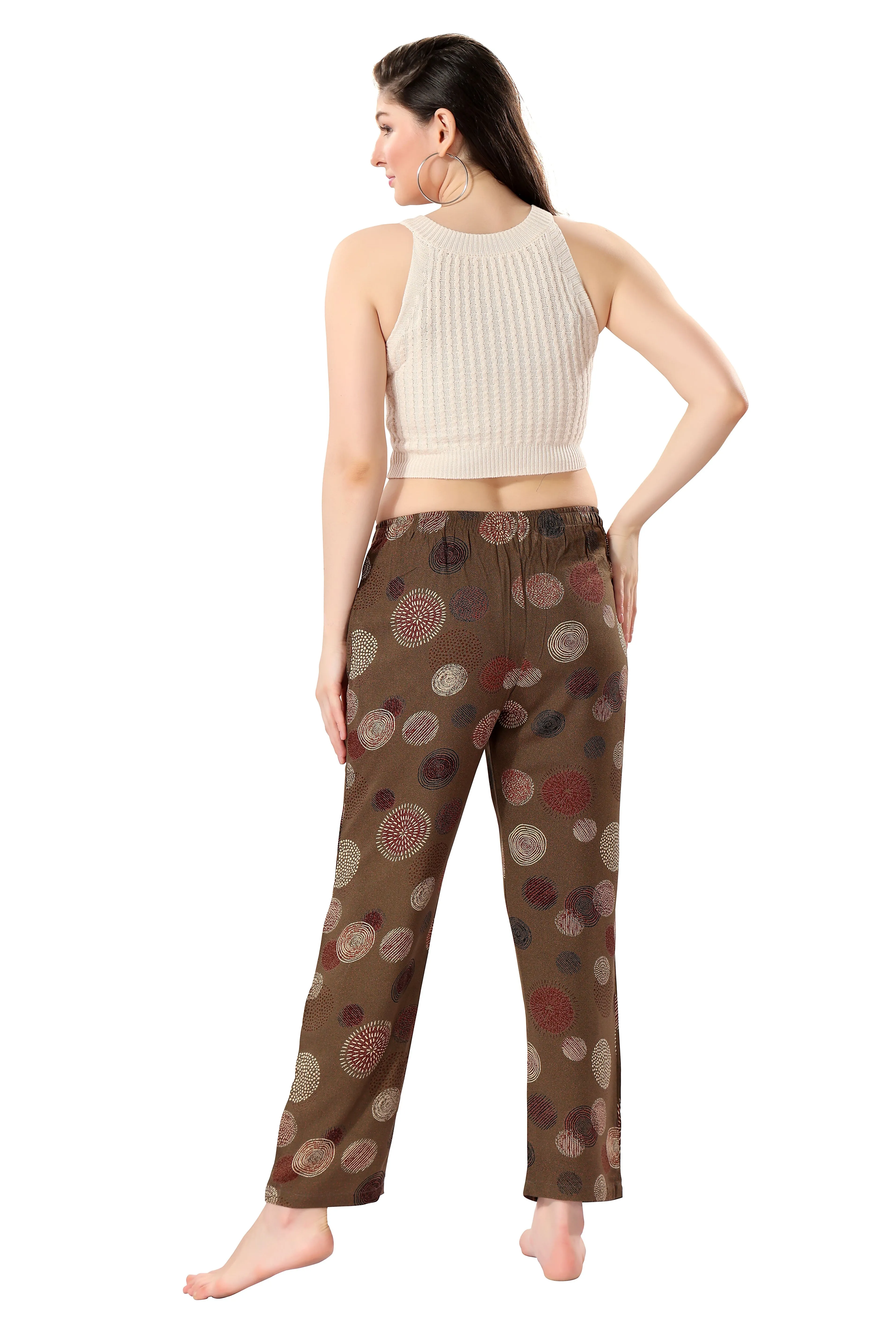 Women's Full-Length Premium Rayon Printed Pyjamas