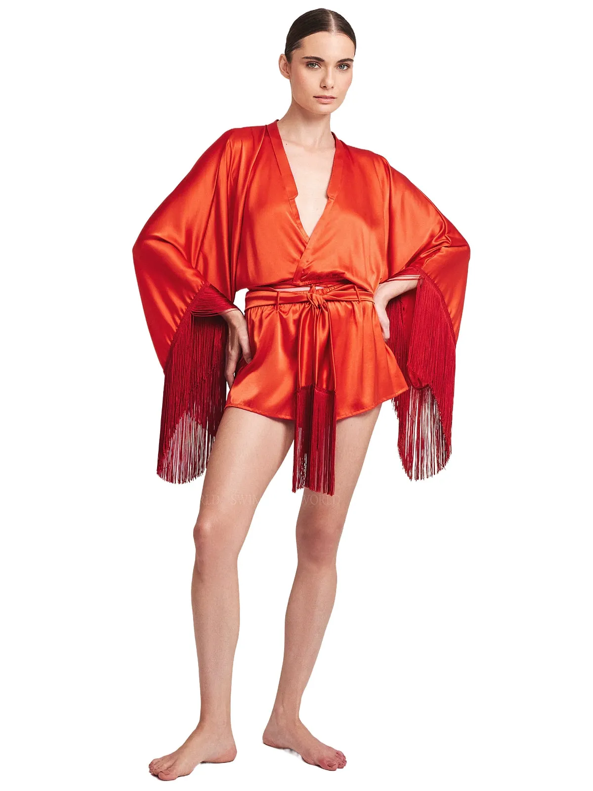 Wrap Blouse Ocre 415-Short Ocre 453