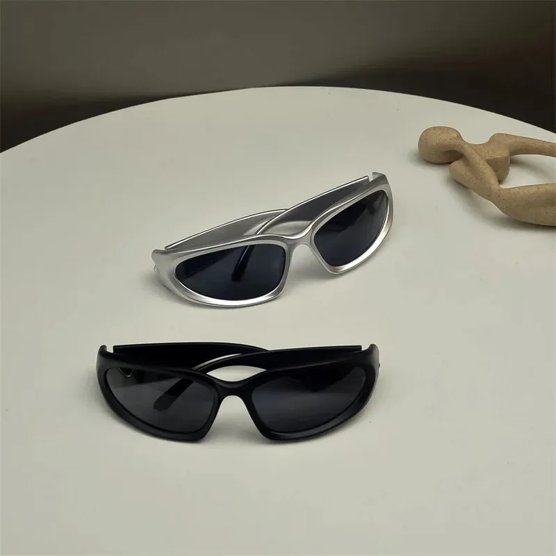 Y2K Sports Punk Square Sunglasses – UV400 Colorful Mirror Designer Eyewear