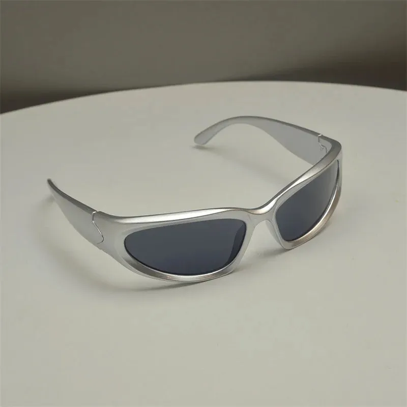Y2K Sports Punk Square Sunglasses – UV400 Colorful Mirror Designer Eyewear