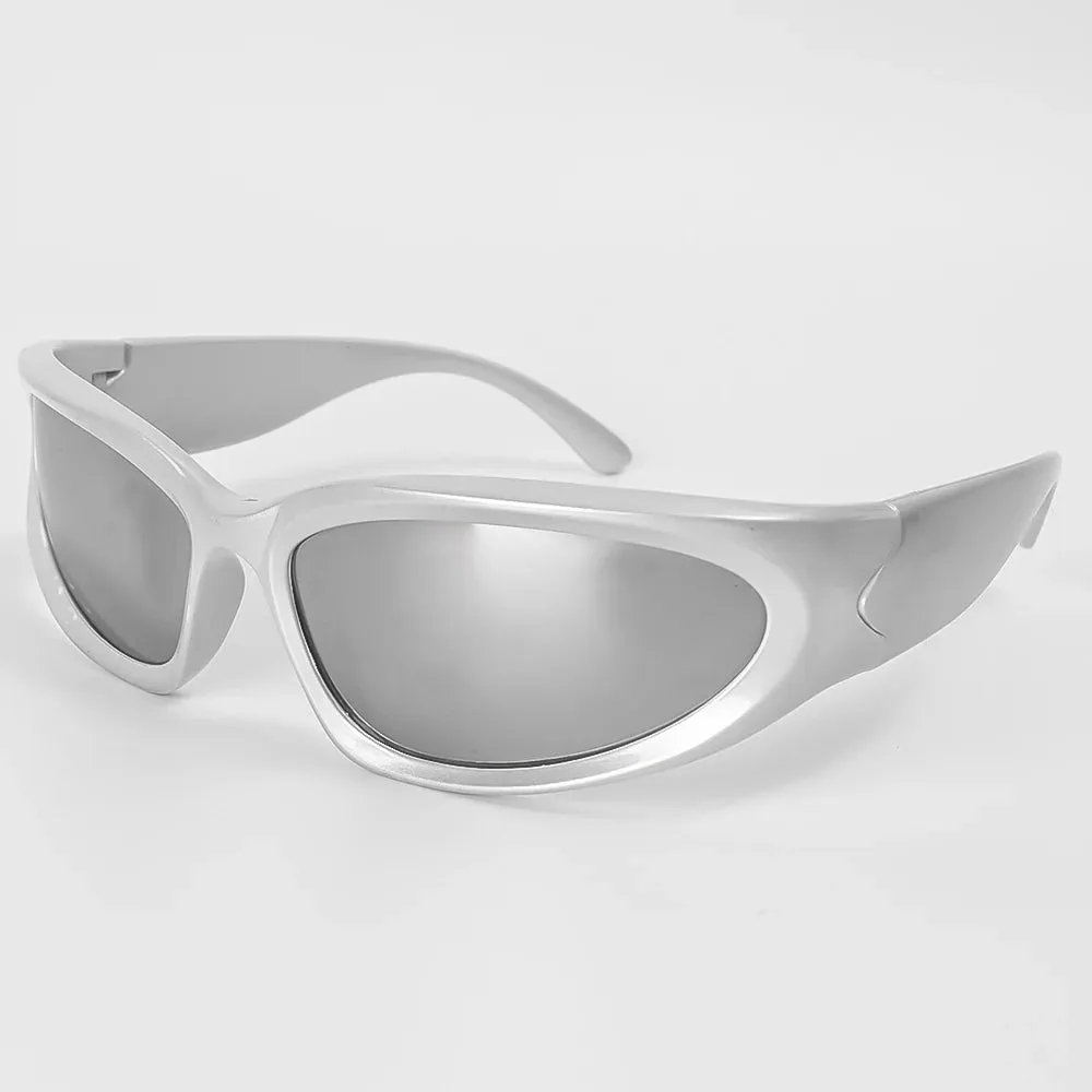 Y2K Sports Punk Square Sunglasses – UV400 Colorful Mirror Designer Eyewear
