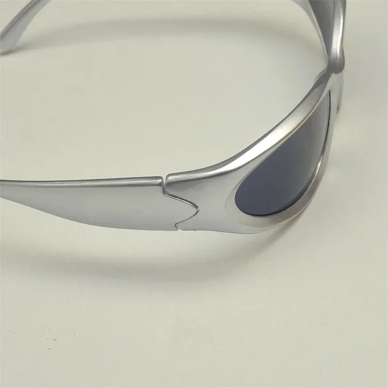 Y2K Sports Punk Square Sunglasses – UV400 Colorful Mirror Designer Eyewear