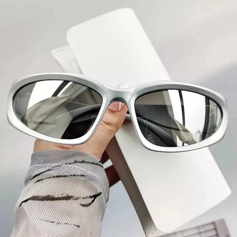 Y2K Sports Punk Square Sunglasses – UV400 Colorful Mirror Designer Eyewear