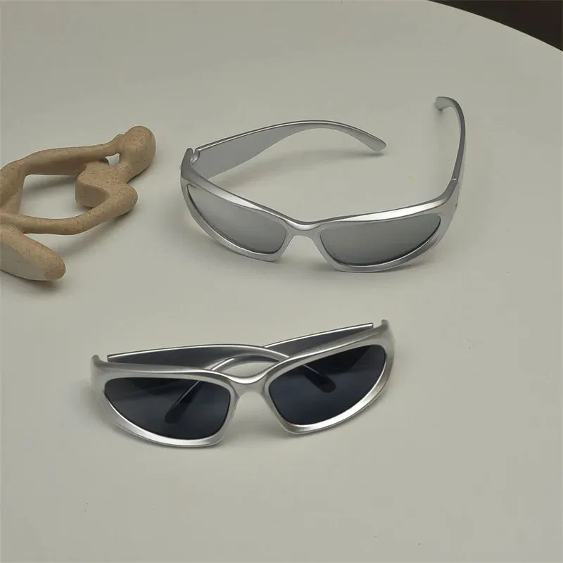 Y2K Sports Punk Square Sunglasses – UV400 Colorful Mirror Designer Eyewear