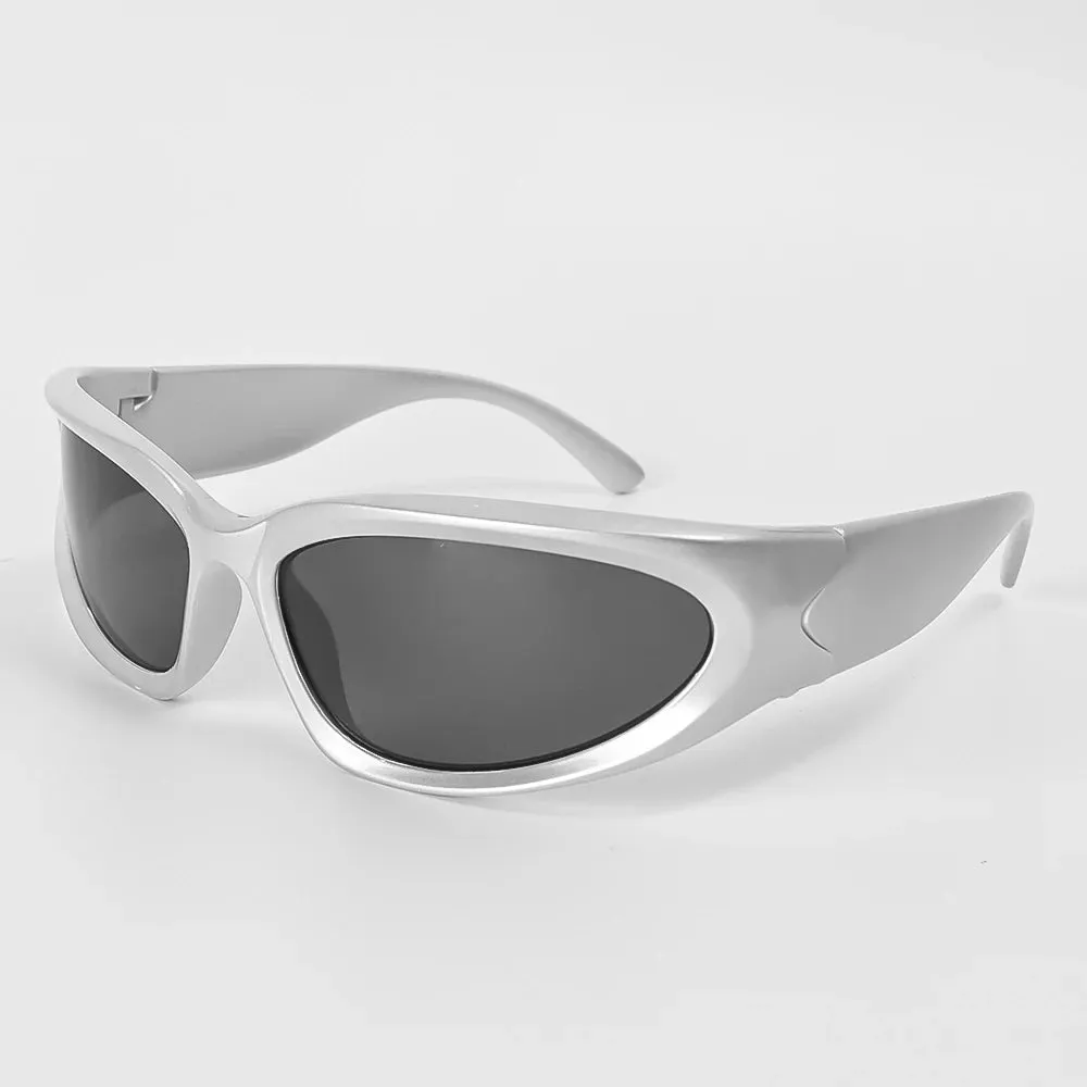 Y2K Sports Punk Square Sunglasses – UV400 Colorful Mirror Designer Eyewear
