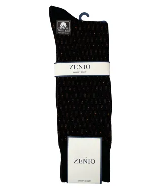 Zenio Gio Dot Patterned Socks - Black & Gold